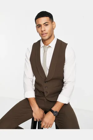 ASOS Wedding skinny suit waistcoat in twill
