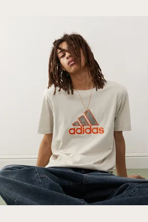 adidas Steet graphic t-shirt in beige