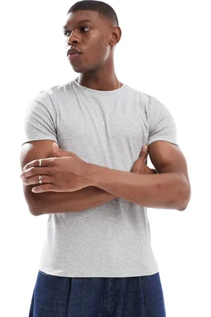 ASOS Essential muscle fit rib t-shirt in marl