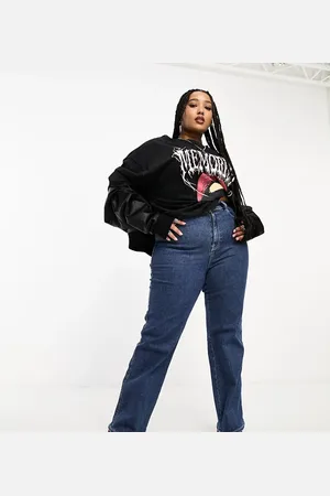 Dr Denim Moxy straight leg jeans in cape mid plain