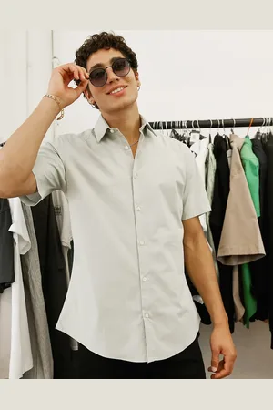 French Connection Short sleeve shirt in sage