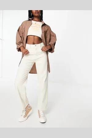 Stradivarius Cropped denim jean in ecru