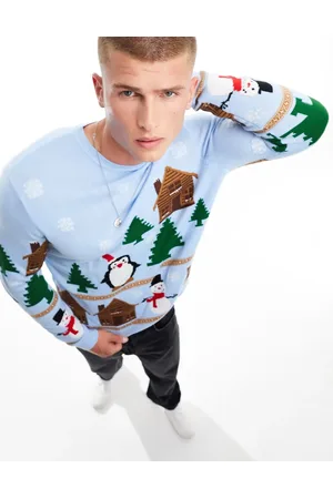 ASOS Knitted Christmas jumper with nativity scene in