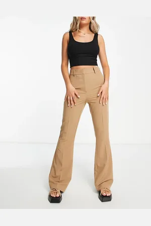 VERO MODA Tailored flared trousers in camel