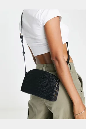 ASOS Half moon crossbody bag in croc