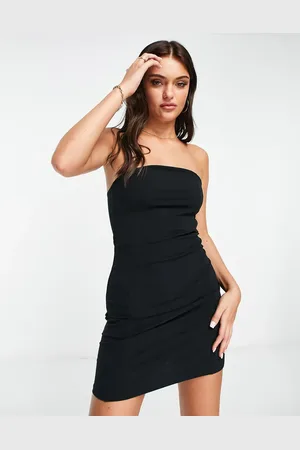 Pull&Bear Bengaline bandeau mini dress in