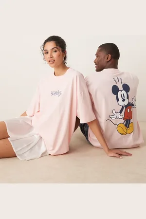 ASOS Disney unisex oversized t-shirt with Mickey Mouse prints in light