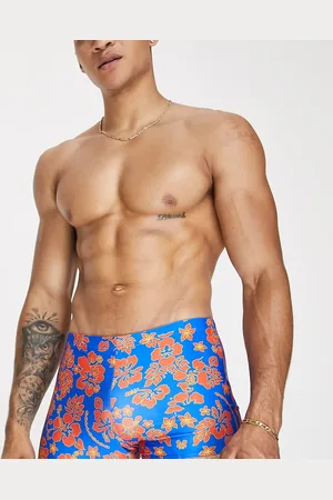 COLLUSION Hibiscus floral print swim brief in