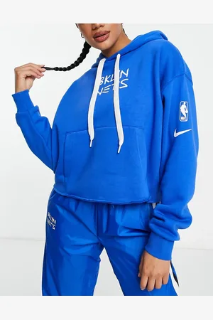 Nike NBA Brooklyn Nets cropped hoodie in
