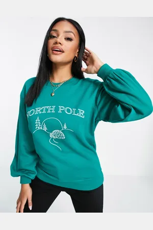 Threadbare Christmas sweater with embroidery in