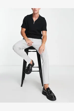 ASOS Skinny jersey smart joggers in with red dipped drawcords