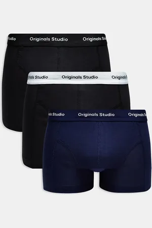 JACK & JONES 3 pack trunks in black with originals logo