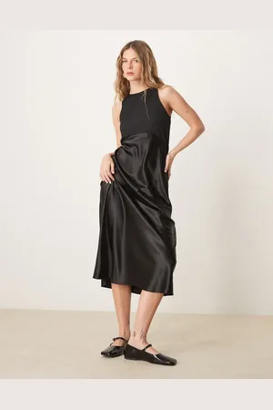 New Look Satin mix midi dress in