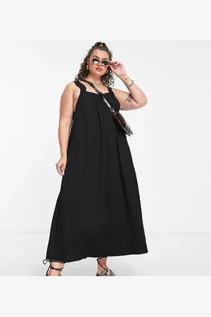 ONLY Square neck maxi smock dress in