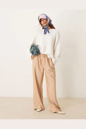 ASOS Double waistband trousers in camel