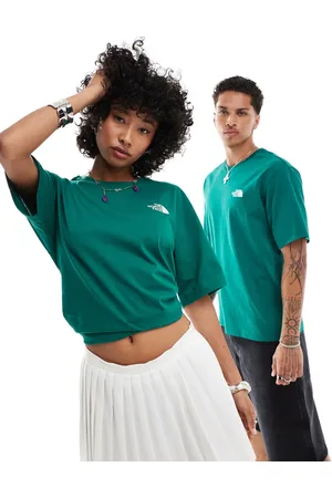 The North Face Vertical NSE logo backprint oversized t-shirt in dark