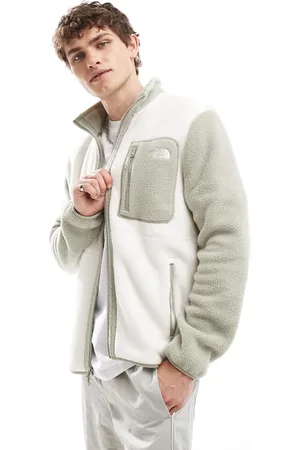 The North Face Yumiori full zip colourblock fleece in off