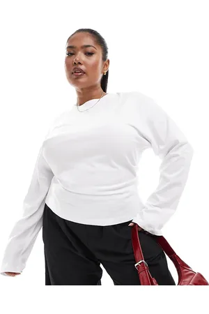 ASOS ASOS DESIGN Curve corset waist long sleeve tee in