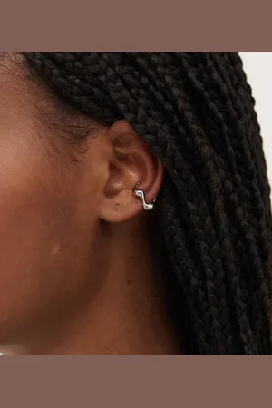 En Route Sterling wave molten ear cuff