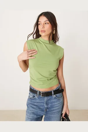 Abercrombie & Fitch Sleeveless mock neck top in