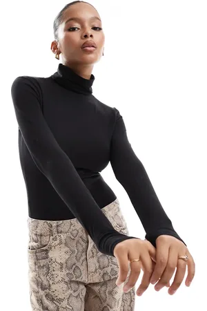 Threadbare Roll neck long sleeve bodysuit in