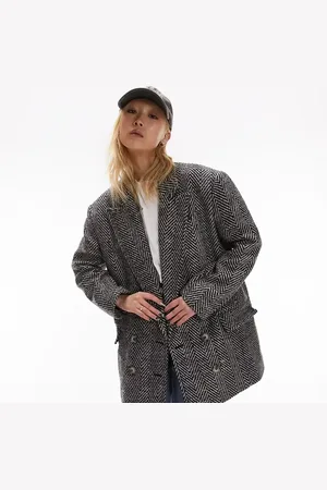 Topshop Textured blazer coat in
