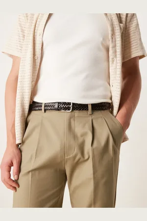 ASOS Bonded leather woven belt in