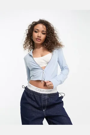ASOS Fitted zip through sweat in light