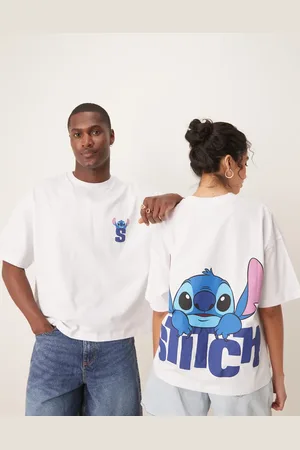 ASOS Disney unisex boxy oversized t-shirt with Stitch prints in