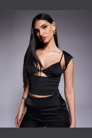 Princess Polly Double layered slinky bralette cut out crop top in