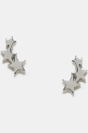 Kingsley Ryan Triple star stud earrings in sterling