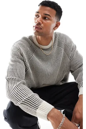 ASOS Relaxed knitted plated rib jumper in