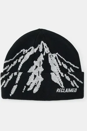 Reclaimed Unisex beanie with sketchy mountain in