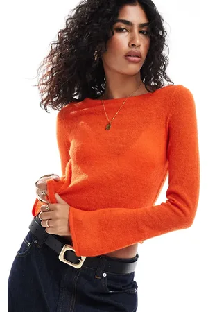 ASOS Fine knit boat neck top in