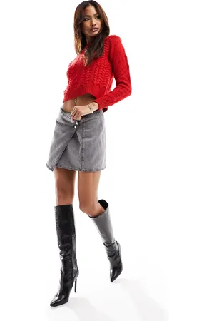 MANGO Cable knit jumper in