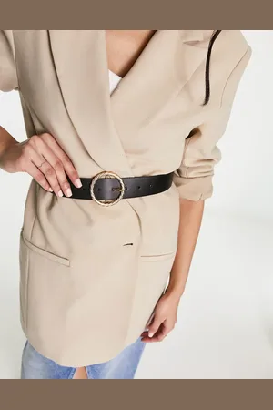 ASOS Gold twist buckle waist and hip jeans belt in