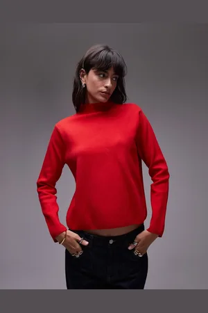 MANGO High neck knitted jumper in