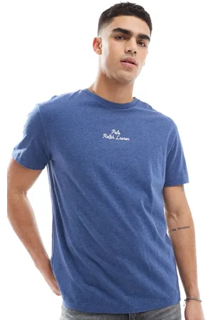 Ralph Lauren Central script logo t-shirt classic oversized fit in mid marl