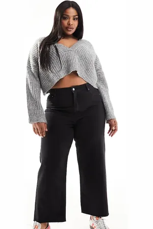 ASOS ASOS DESIGN Curve ankle grazer straight leg jean in