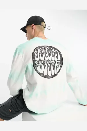 Volcom Aquaztrip long sleeve top in and white dye