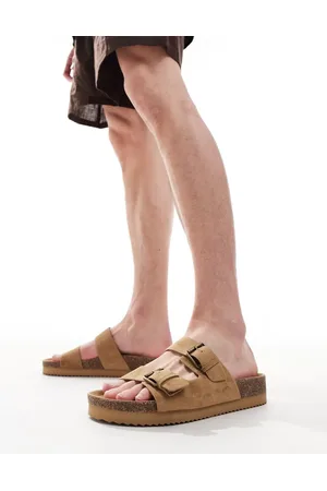 Bershka Strap sandal in beige