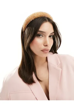 My Accessories Beaded headband in champagne