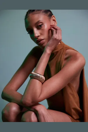 ASOS Bracelet with wide chain detail in tone