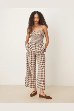ASOS Wide leg trouser in gingham
