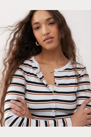 Miss Selfridge Stripe cardigan in blue