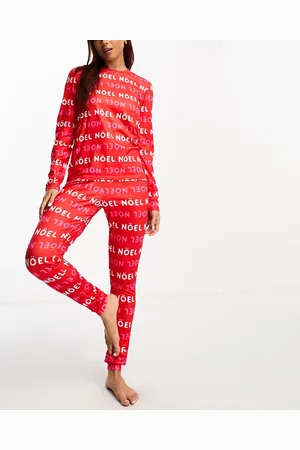 Loungeable Christmas pyjama set with noel print