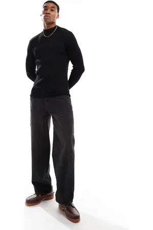 Brave Soul Cotton ribbed turtle neck jumper in