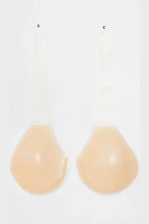 Fashionkilla Stick on push up backless bra in beige