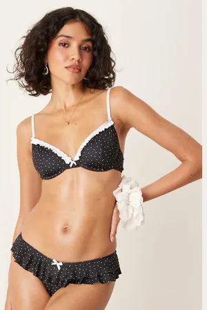 ASOS Gerri frill hipster bikini bottom in spot