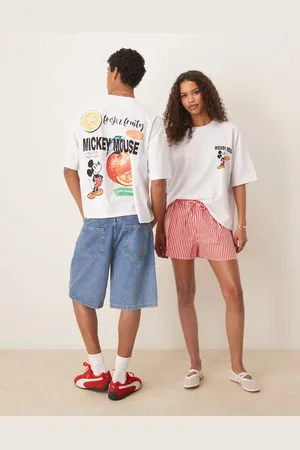 ASOS Disney unisex boxy oversized t-shirt with Mickey Mouse fruit prints in